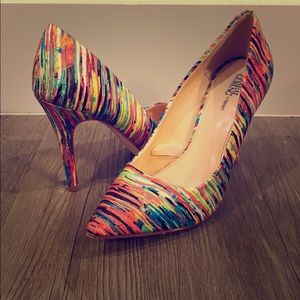 Watercolor statement heels